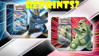 Opening NEW Pokemon Tin Reprints  Empoleon V amp Tyranitar V [upl. by Ahsilek]