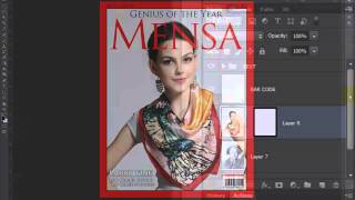 Photoshop Tutorial How to Make a Custom Magazine Cover from a Photo of Someone [upl. by Gokey]