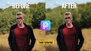 How to Blur Background in PicsArt  1min PicsArt Tutorial [upl. by Anahcra]