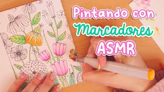 Coloreando con marcadores y lluvia 📒🌧  ASMR  Susurros [upl. by Dara445]