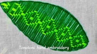 🌿puntadas para servilletasromanian stitch embroidery puntillas para servilletas de una sola vuelta [upl. by Nehgaem252]