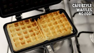 Waffle Recipe  Eggless Cafe Style NO EGG Waffles  CookingShooking [upl. by Kinch]