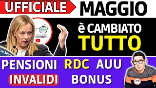 🔴 UFFICIALE MAGGIO 16 CAMBI SUBITO➡ ASSEGNO INCLUSIONE STIPENDI AUMENTO INVALIDI RDC PENSIONI [upl. by Massimiliano]