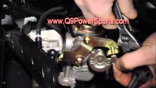 How to Replace the Carburetor on a TaoTao Chinese 50cc Gas Powered Moped  Q9 PowerSports USA [upl. by Eecyac187]