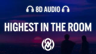 Travis Scott  HIGHEST IN THE ROOM Lyrics  8D Audio 🎧 [upl. by Accebar]