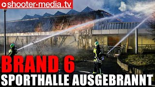 🔥 Brand 6  Sporthalle ausgebrannt 🔥 Großbrand ➕ Großeinsatz 🚒 Feuerwehr löscht Wentalhalle 🚒 [upl. by Naziaf]