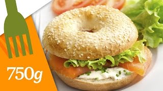 Recette de Bagels au saumon  750g [upl. by Kelley]