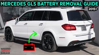 HOW TO REMOVE MERCEDES GLS BATTERY  QUICK GUIDE [upl. by Eleik]