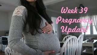 WEEK 39 PREGNANCY UPDATE 3RD BABY  BUMP SHOT [upl. by Elokin950]