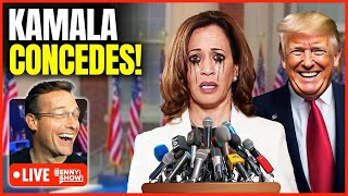 🚨 WATCH Kamala Crying Concession Speech LIVE Right NOW After Trump LANDSLIDE Victory Its OVER [upl. by Nyleikcaj]