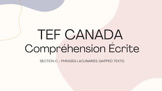 TEF CANADA CE  25 Practice Questions  Phrases Lacunaires NEW Format [upl. by Bishop]