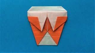 【折り紙】『 w 』の折り方 小文字 アルファベット ☆Origami☆ ～ Folding paper into the figure of 『 w 』 of the alphabet～ [upl. by Fortune334]