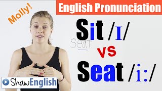 English Pronunciation Sit ɪ vs Seat i [upl. by Delano428]