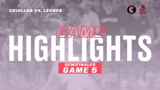 2024 SEMIFINALES BSN GAME 5 Criollos de Caguas vs Leones de Ponce Highlights 09082024 [upl. by Euqinwahs915]