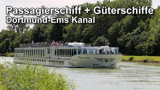 Passagierschiff  Güterschiffe  DortmundEms Kanal  Binnenschifffahrt [upl. by Cliffes]