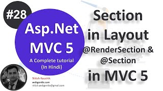 28 Section in Layout  mvc tutorial for beginners in net c [upl. by Cedar353]