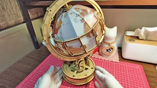 若客 地球儀·視界 ST003 組裝記錄 ROKR Luminous Globe ST003 Assembly process record [upl. by Sahpec]