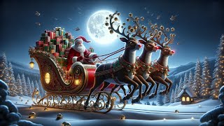 Santas Sleigh Ride Jingle Bells Sound for Sleeping and Relax  Festive Ambiance for Holidays [upl. by Tat]