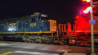 EMD SD402 on CSX mixed freight train in Sykesville MD [upl. by Rowell358]