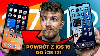 JAK WRÓCIĆ Z iOS 18 DO iOS 17 PUBLIC BETA DEVELOPER BETA PUBLICZNA BETA [upl. by Agnola]