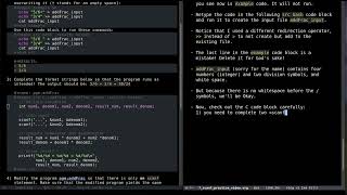 C fundamentals with Emacs  Org mode practice session scanf 33 [upl. by Clo]