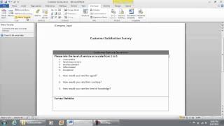 Setup VB Developers Tab  Functional Checklist Survey in Microsoft Word 2010 part 4 of 9 [upl. by Kalagher]