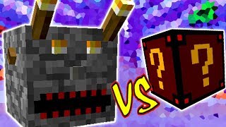 BLOCO DO MAL VS LUCKY BLOCK ASSUSTADOR MINECRAFT LUCKY BLOCK CHALLENGE EVIL BLOCK [upl. by Dorina]