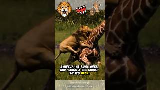 Lion Hunts Giraffe 😲 [upl. by Siroval]