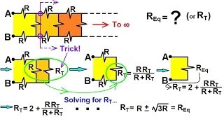 Physics 42 Ohms Law and Resistor Circuits 7 of 23 Series and Parallel to Infinity [upl. by Gunthar582]