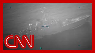 US Navy Iranian ship fired on tanker in Gulf of Oman [upl. by Inalaehon]