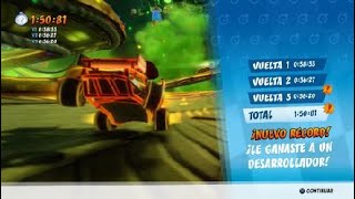 CTR Nitro Fueled Peligro para Llevar venciendo a desarrollador Ps4 [upl. by Lekym]