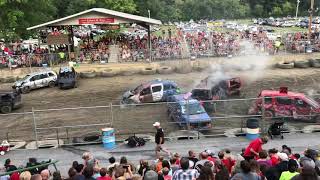 2019 Huntingdon County Fair Mini Van Demolition Derby Feature [upl. by Davita]