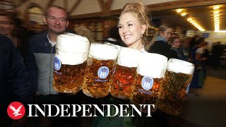 Watch again Munich Oktoberfest opens doors for 188th edition of beer festival [upl. by Sweatt]