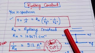 Rydberg Constant  Shortcut to solve Numericals  Structure of atom [upl. by Etaner384]