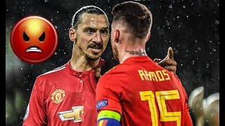 Sergio Ramos vs Zlatan Irbahimovic Crazy Fights ● FoulstacklesRed cards amp Bad Boy moments [upl. by Silloh]