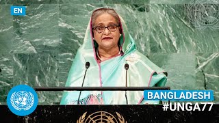 🇧🇩 Bangladesh  Prime Minister Addresses UN General Debate 77th Session English  UNGA [upl. by Xonel157]