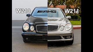 E55 AMG Comparison  Is the W211 better than the W210 Newer W211 vs Older W210 [upl. by Eseilana]