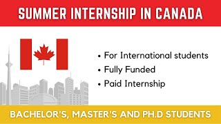 Paid Summer Internship in CANADA  Globalink Internship Program 2022  Apply Now [upl. by Mak253]