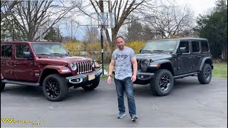 Jeep Wrangler Sahara 4xe vs Rubicon 4xe owners comparison for a family haulereveryday driver [upl. by Maleen485]