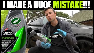 Turtle Wax Ceramic Spray Coating Review  Fix Streaking on Black Cars [upl. by Elnora]