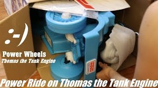 Unboxing Thomas the Tank Engine Ride On Power Wheels Part 1 of 2 [upl. by Olympium63]