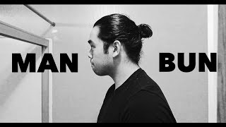 Manbun  Thick wavy hair  Mens hairstyling tutorial [upl. by Imoyik]