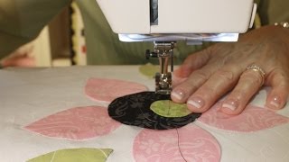 How to Machine Stitch Applique by Jill Finley of Jillily Studio  Fat Quarter Shop [upl. by Maggy514]