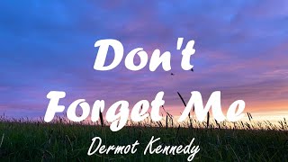 Dermot Kennedy  Dont Forget Me Lyrics [upl. by Frangos180]