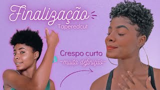 Finalização para cabelos crespo curto  Tapered Cut [upl. by Ester273]