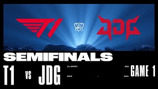 JDG vs T1  Game 1  SEMIFINALS Stage  2023 Worlds  JDG Intel Esports Club vs T1 2023 [upl. by Rugg161]