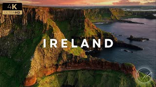 IRELAND  4K UHD Cinematic Drone Footage  Ambient Electronic Upbeat Music [upl. by Assilanna66]