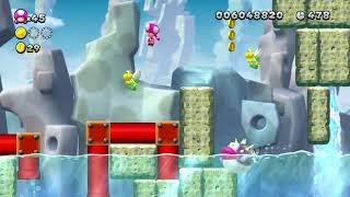 New Super Mario BrosU Deluxe RockCandy Mines2 Porcupuffer Falls ALL STAR COINS [upl. by Kania]