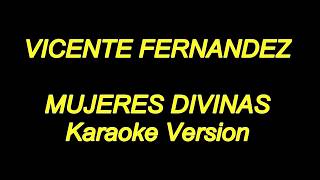 Vicente Fernandez  Mujeres Divinas Karaoke Lyrics NUEVO [upl. by Aidin309]