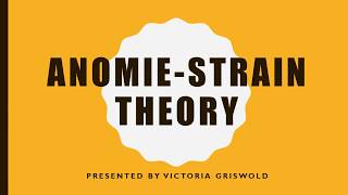 AnomieStrain Theory [upl. by Nyrmac]